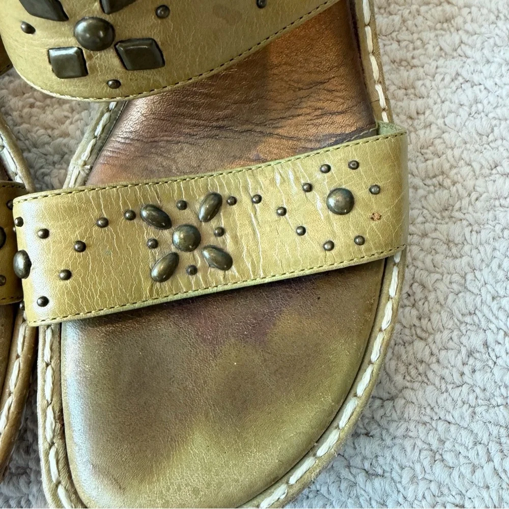 Nuture Wildflower Studded Wedge Sandals Earthy Boho Hippie